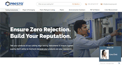 Desktop Screenshot of prestogroup.com