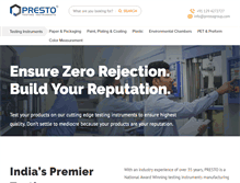 Tablet Screenshot of prestogroup.com